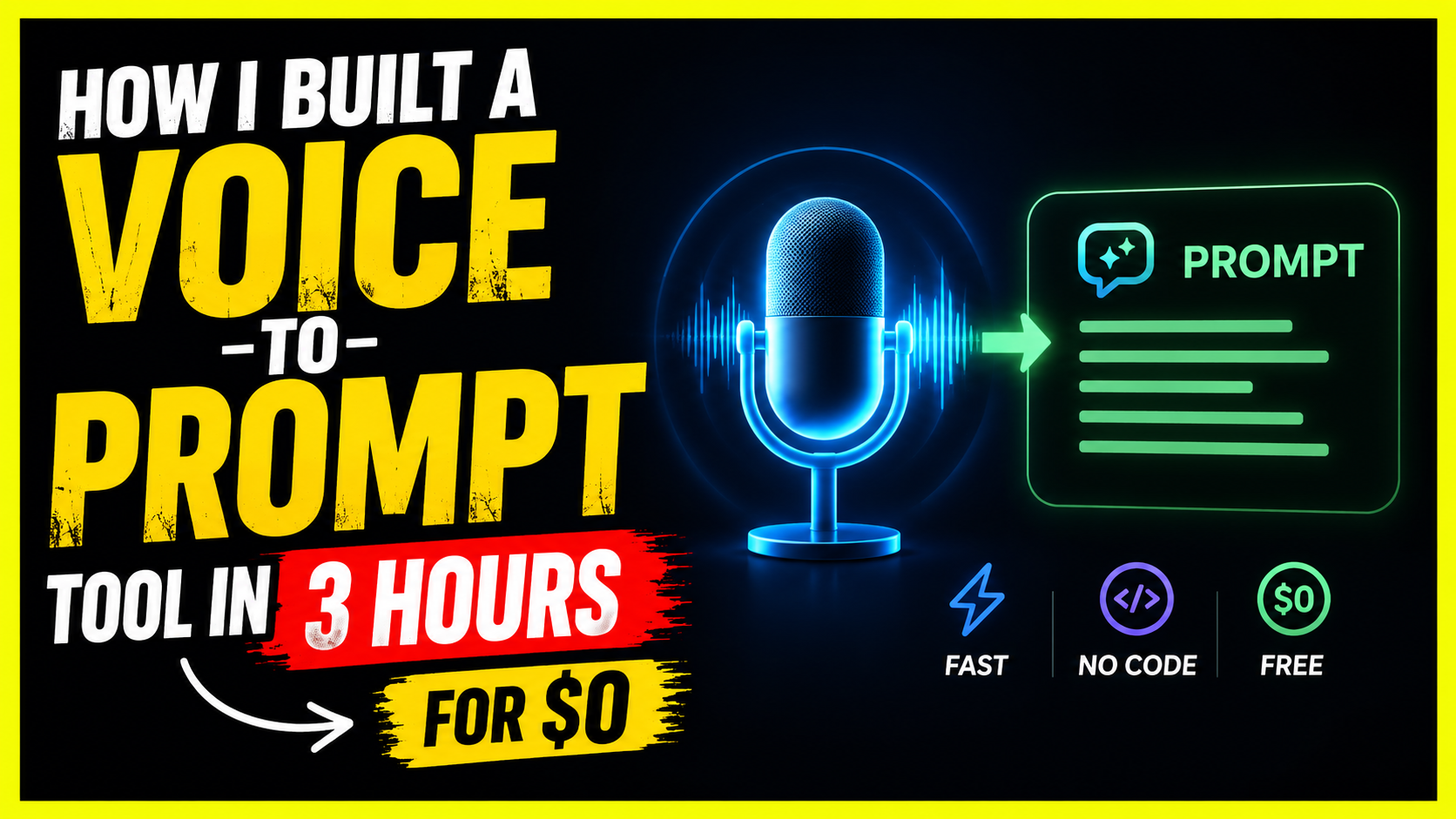 How I Built a Voice-to-Prompt Tool in 3 Hours for $0